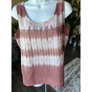 Avatar Medium 100% Cotton Pink Tie Dye Tank Top #478